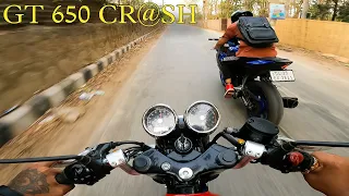 GT 650 CR@SH || DR@G R@CE WITH R15 || GT 650 BREAK FAIL 😭😭