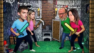 GERÇEK HAYATTA AİLEM İLE MİNECRAFT KAPIŞMASI