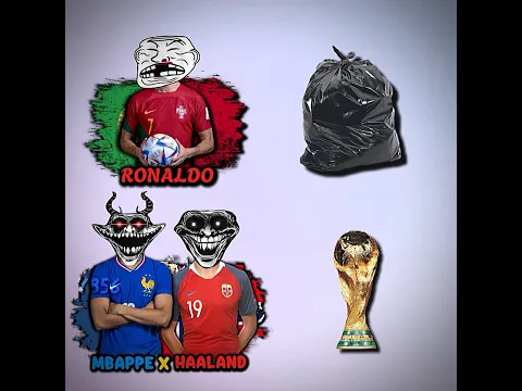 RONALDO VS MBAPPÉ X HAALAND SHORT VIDEO 2025 #football #trophy #shorts