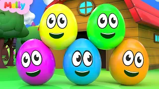 Aprenda Cores e Números | Ovos Coloridos na Fazenda | Melly em Português – Canções Infantis Músicas