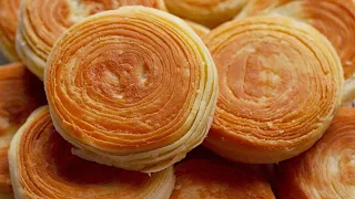 Tanpa Oven | Bikin Roti Berlapis-Lapis, Renyah Di Luar Empuk Di Dalam, Roti Pastry Tanpa Oven