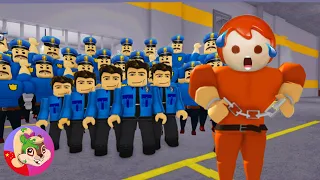 Emma 在監獄裡做什麼！😱 逃離警察！🤣 Playmobil 家庭鳥 | Roblox Obby