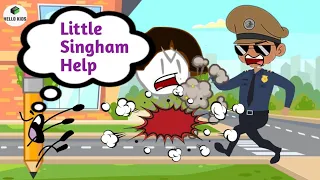 लिटिल सिंघम मदद | Little Singham | Animated Story by Hello Kids