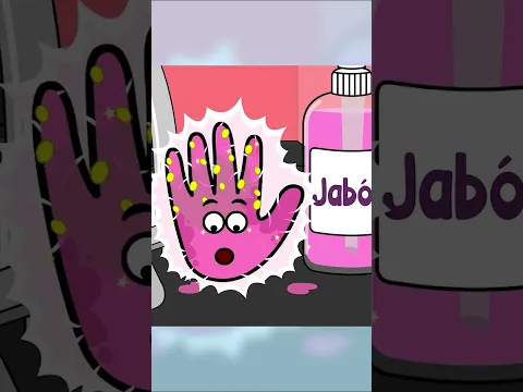 LÁVATE LAS MANOS Shorts 3 - Hábitos saludables - Lavado de manos -   #cancionesinfantiles #animation