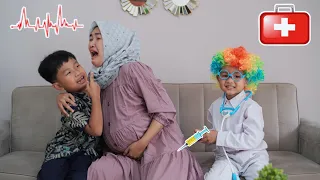 DRAMA ANAK MAIN DOKTER DOKTERAN - IBU HAMIL TAKUT DI SUNTIK | Davino Vlog