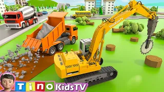 Excavator Driller & Cutter Trucks Animation | Bypass Road Construction Simulation
