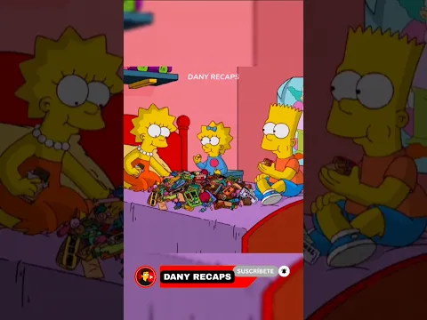 Bart Lisa y Maggie reúnen muchos dulces