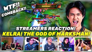 GOD Of GOLD LANE KELRA! WTF! Streamers Reaction ONIC PH INSANE EPIC COMEBACK!