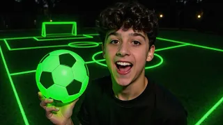 I Built A Glow In The Dark Soccer Field