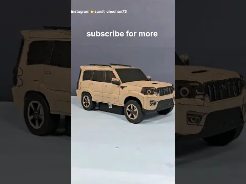 Building scarpio car from cardboard || craft|| #craft #shortvideo #short #shorts #scarpio #diy
