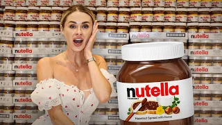 Eating a GIANT Nutella Toast… Can We Finish It?!