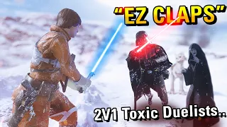 TOXIC PLAYERS IN BATTLEFRONT 2 2V1 & TALK TRASH, THEN...I DESTROYED THEM IN A DUEL! (Battlefront 2)