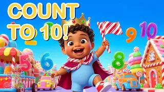 The Crew Goes Marching 🥁 Count to 10 Song for Kids | King of the Candy