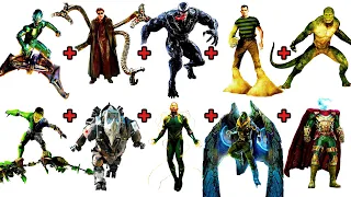 Combining 10 SPIDER-MAN MOVIE VILLAINS into ONE!  VENOM + GREEN GOBLIN + DOCTOR OCTOPUS  + MORE!