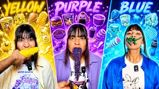 RANDOM COLOR FOOD MUKBANG🔥 (Yellow 💛 • Purple 🍇 • BLUE 🥶)
