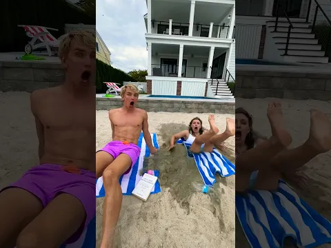 My Sister FELL DEEP into the sand prank!!