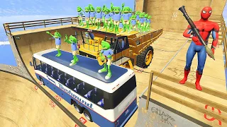 GTA 5 Crazy Ragdolls SPIDERMAN VS PEPE THE FROG (Euphoria Physics | Funny Moments) Epic Gameplay