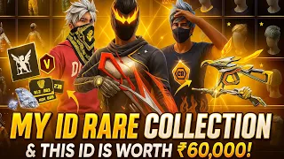 My Most Expensive Free Fire ID Ever! ₹60,000 Rare Skins, Emotes & More 😱