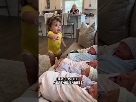 Toddler's Hilarious Meltdown After Meeting the Quintuplets! 😱 #quintuplets #toddlife