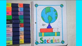 PORTADA DE SOCIALES PASO A PASO🌏 / MAURICIO DIBUJOS🤩