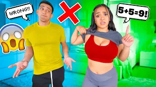 SHE REMOVES A LAYER EVERYTIME SHE GUESSES INCORRECTLY!😜