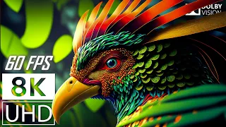 8K UHD 60FPS DOLBY VISION - COLORFUL WORLD ANIMALS - ANIMALS SOUNDS