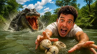 ¡ME PERSIGUE! Un COCODRILO GIGANTE 🐊 ( La Caja Misteriosa del Cocodrilo y la Piscina Tóxica )