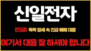 신일전자 주가전망, 장중 -8.87% 급락! 유럽발 폭염 테마 하루 만에 꺾이나? 세력의 차익 실현과 하락 방어선 예측
