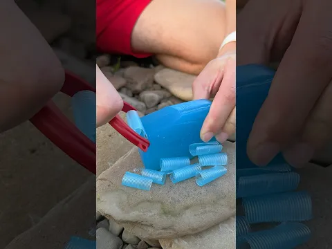 The guy shows SURVIVAL skills 💦🧼 #camping #survival #bushcraft #outdoors #lifehack