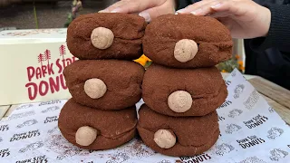 チョコクリームがぱんぱんに詰まったクリームドーナツができるまで🍫