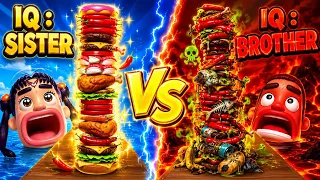 Sandwich Runner : Your Sister VS Your Brother 🍔🌮 #shorts #gaming 