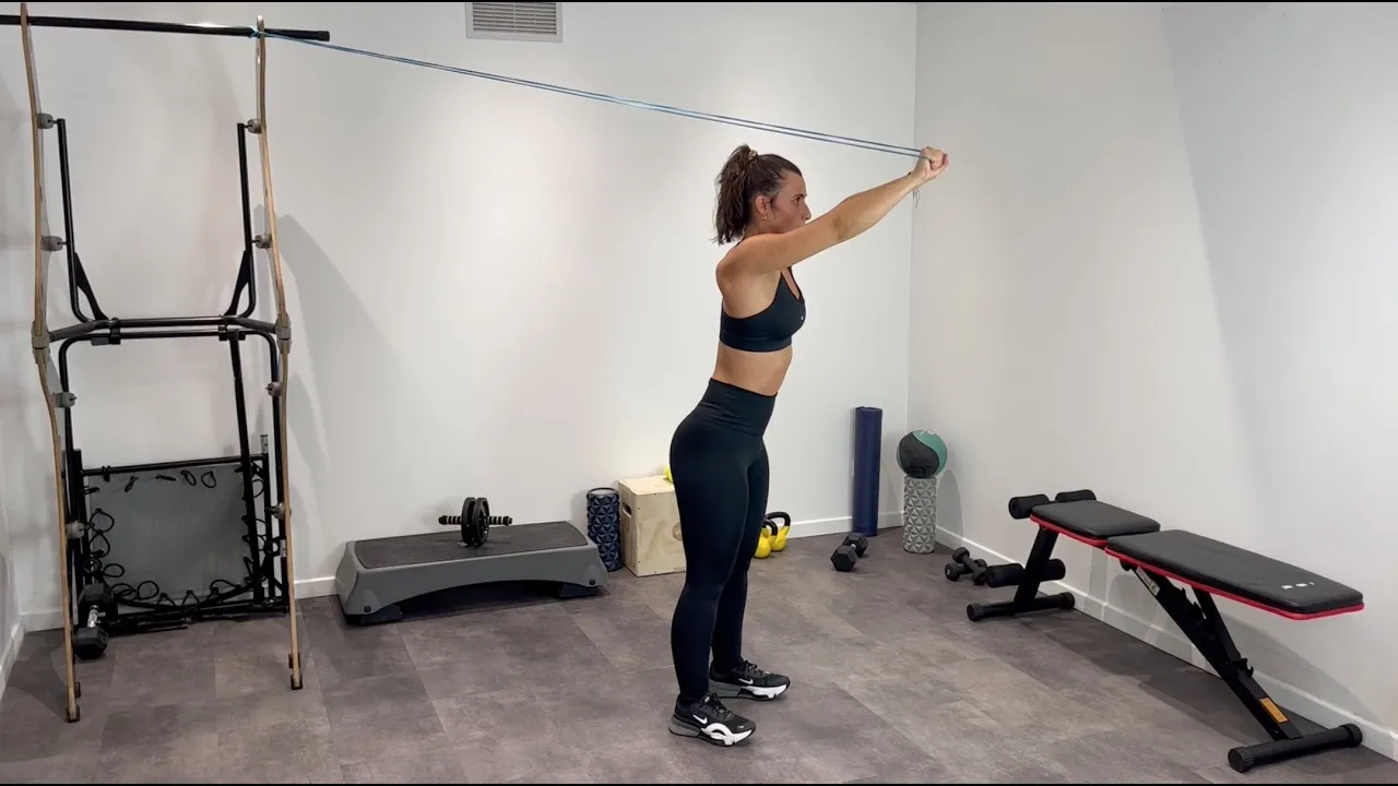 Image Flexion épaule avec élastique