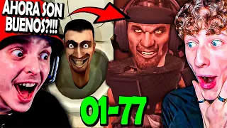 Compilación de Reacciones a TODOS los CAPÍTULOS de Skibidi Toilet🚽 | 01-77 (con augusto😎)