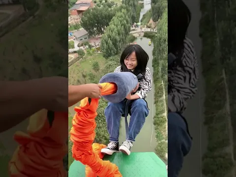 Bungee Jumping With Rope In Beautiful Place, :$ Asmr Bungee Jumping #shorts