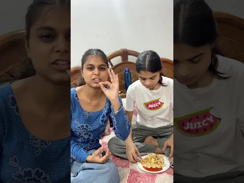 Sisters ki ladai karwa di😂 #shorts #siblings #cooking