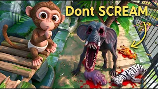 If You Scream, ELEPHANT Gets MORE SCARY... - I Am Monkey