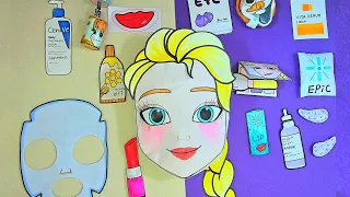 [Paper diy]💄Elsa makeup ASMR #blindbag #frozen #maketutorial