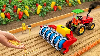 TOP Most Creative DIY Disc Harrow for Tractor on Capsicum Farming | HP Mini DIY Tractor