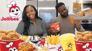 Americans Try Jollibee For The First Time! (Chickenjoy, Yum Burger, Burger Steak, Jolly Spaghetti)