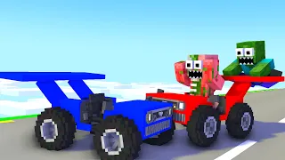 Minecraft MONSTER SCHOOL vs DEMONS! 🏎️ Epic Funny Minecart Race!