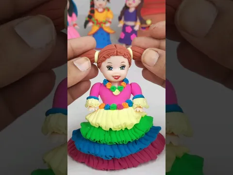 Colourful Rainbow Doll Making With Super Clay💕🌈Old Barbie Doll Makeover To Beautiful Rainbow Girl💕😘🥰