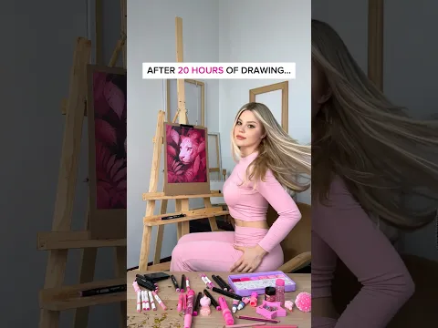 DRAWING, BUT I CAN ONLY USE 1 COLOR 🩷 DID YOU FIND SPIDER?🕷️WHAT COLOR NEXT? #artchallenge #art