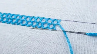 Most viral & unique borderline hand embroidery tutorial | Cute border embroidery design