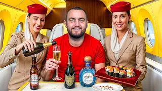 Getting BLACKOUT Drunk On A FIRST CLASS Flight!