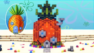 Minecraft - Tutorial Membuat Rumah Rumah Spongebob Squarepants !