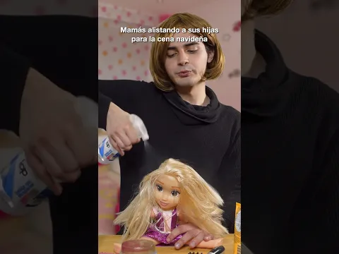 Mamás alistando a sus hijas para la cena navideña #comedia #asmr