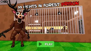 99 NIGHTS IN FOREST PRISON RUN! roblox Gameplay Walkthrough No Death 4K
