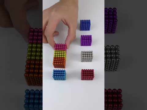 The tiny magnetic balls perfectly attach to each other. #asmr #satisfying #shrots