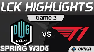 DK vs T1 Highlights Game 3 LCK Spring Season 2022 W3D5 DWG KIA vs T1 by Onivia