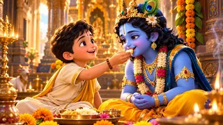 जब भूखे बालक ने कहा – पहले कृष्ण जी खाएंगे, तभी मैं खाऊंगा 😢🙏 | भावुक कृष्ण भक्ति कहानी